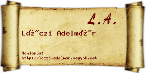 Lóczi Adelmár névjegykártya